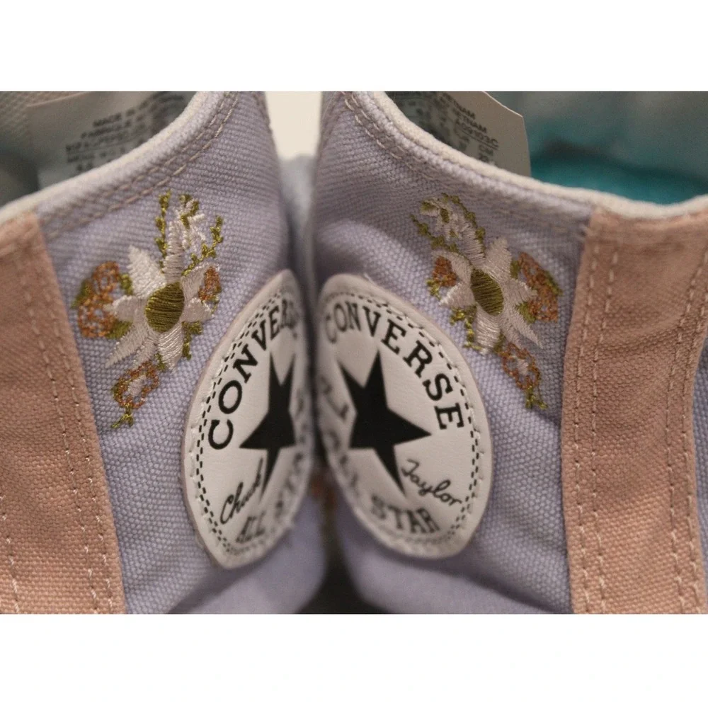 Converse Chuck Taylor All Star Platform Embroidered‎ Floral High Top  Womens 6.5 - Picture 7 of 14